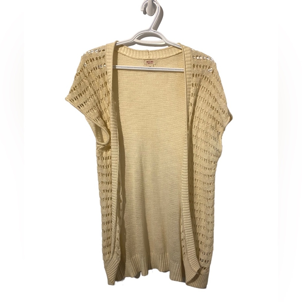 Massimo Lightweight Crochet Open Cardi